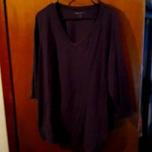 Woman within plum quarter sleeve 26w top